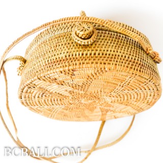 New Circle Star Rattan Sling Bags Full Handwoven Unique